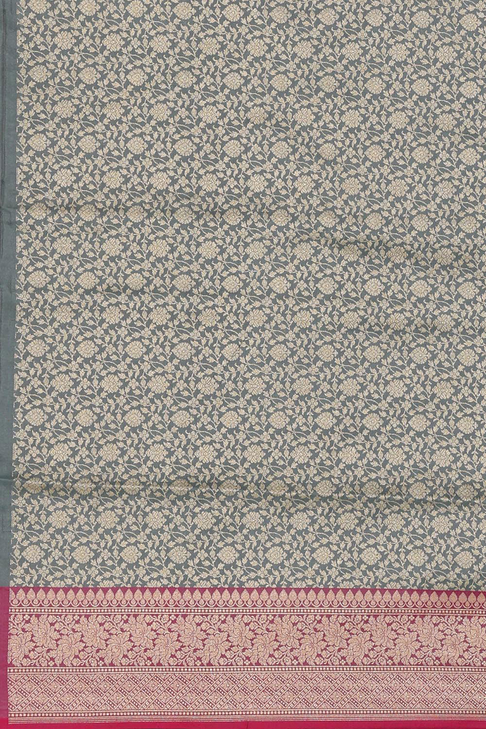 Image of Banarasi Silk Grey Saree